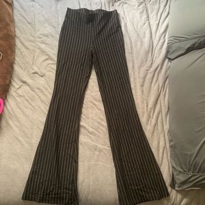 Flared pin stripped pants